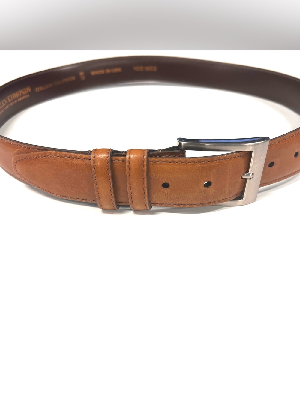 Allen Edmonds Italian Calfskin Walnut Basic Dress Belt 1021953 Size 36
